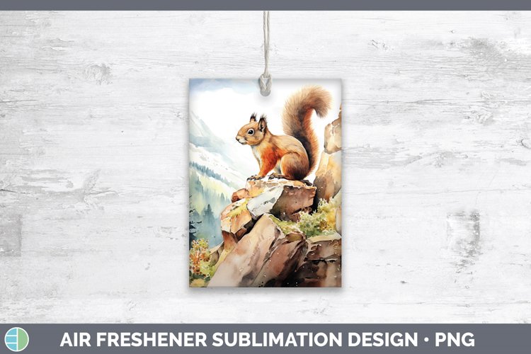 Woodland Animals Squirrel Air Freshener Sublimation Car Fres
