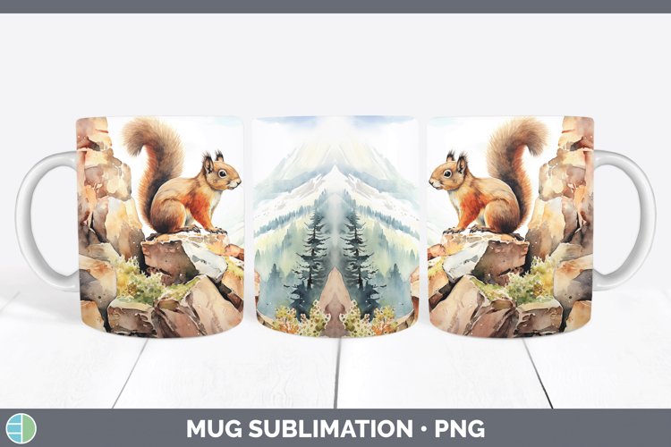 GorgeousWoodland Animals Mug Wrap design.