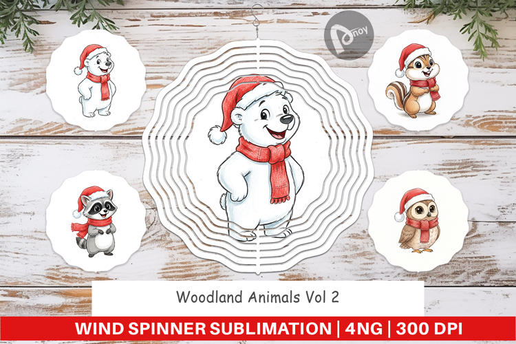 Woodland Animals Wind Spinner