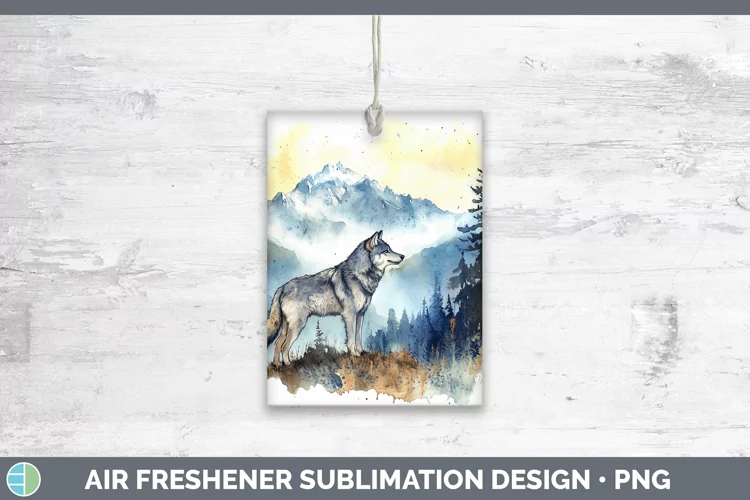 Woodland Animals Wolf Air Freshener Sublimation Car Freshene