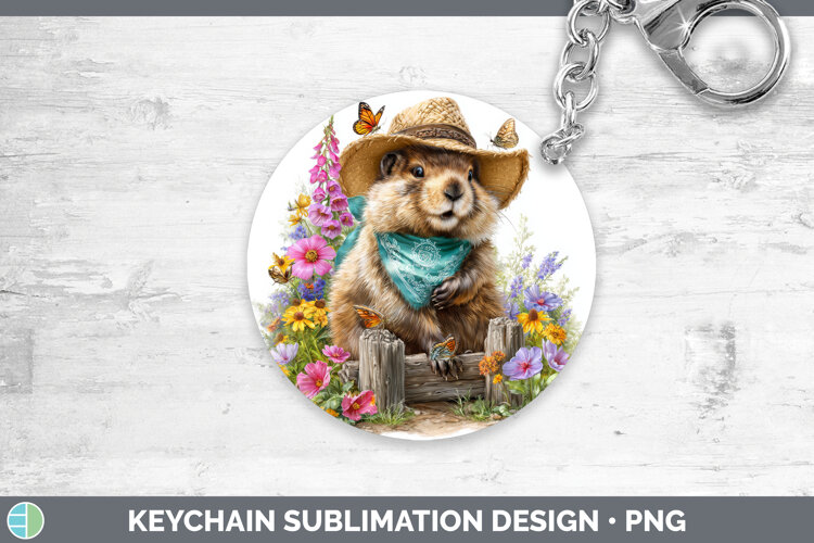 GorgeousWoodland Bandana Summer Keychain design.