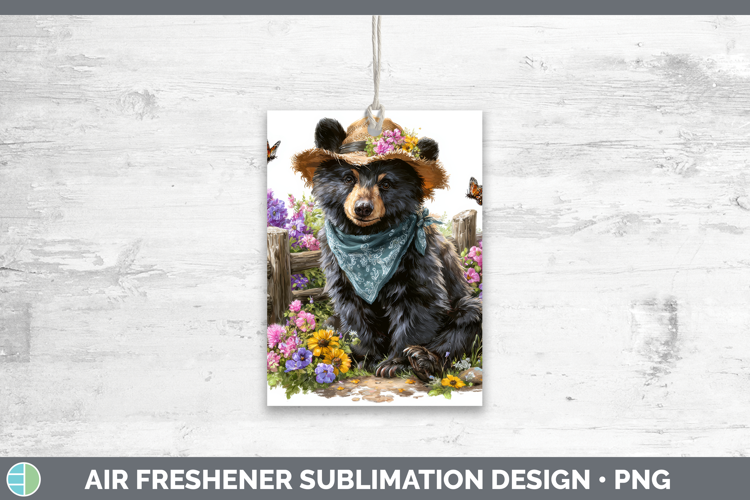 Black Bear Air Freshener Woodland Bandana Summer Sublimation
