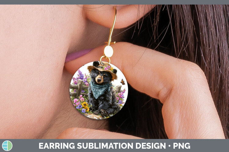 GorgeousWoodland Bandana Summer Round Earrings design.