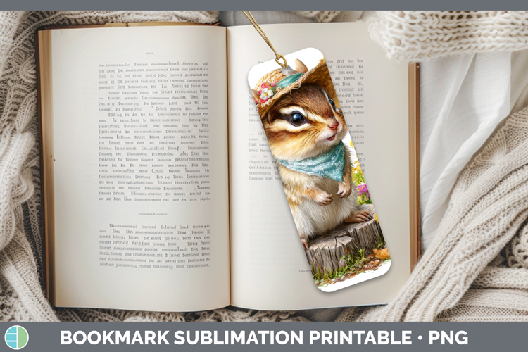 Chipmunk Bookmark Woodland Bandana Summer Sublimation Printa