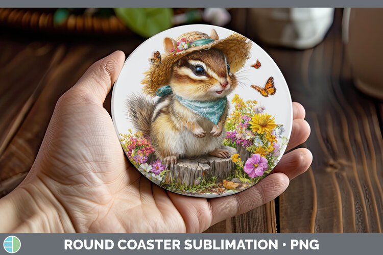 GorgeousWoodland Bandana Summer Round Coaster design.