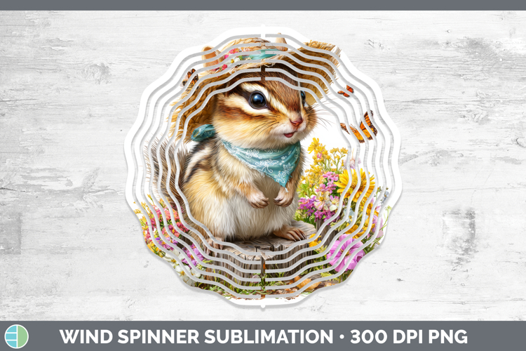 Chipmunk Wind Spinner Woodland Bandana Summer Sublimation Sp