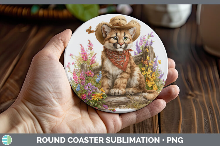 GorgeousWoodland Bandana Summer Round Coaster design.
