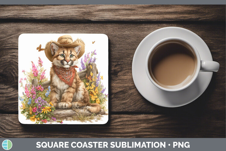 GorgeousWoodland Bandana Summer Square Coaster design.