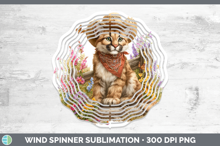 Cougar Wind Spinner Woodland Bandana Summer Sublimation Spin