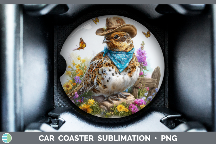 Grouse Car Coaster Woodland Bandana Summer Sublimation Desi