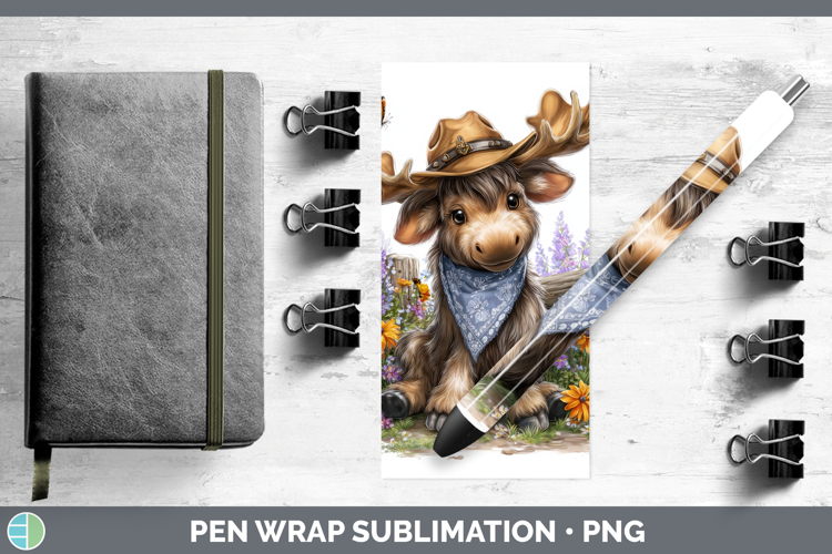 Moose Pen Wrap Woodland Bandana Summer Sublimation Pen Desig