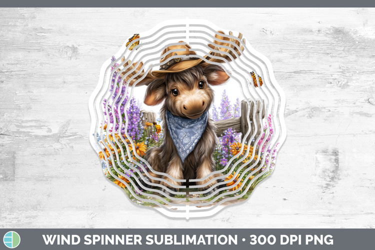 Moose Wind Spinner Woodland Bandana Summer Sublimation Spinn