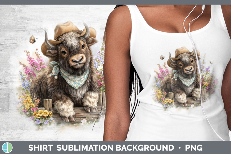 Musk Ox Shirt Woodland Bandana Summer Sublimation Background