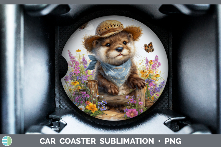 GorgeousWoodland Bandana Summer Car Coaster design.