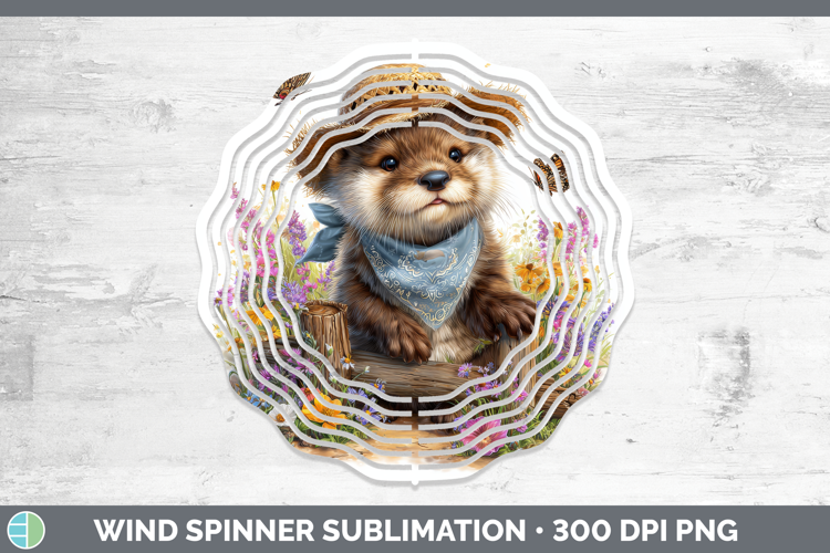 Otter Wind Spinner Woodland Bandana Summer Sublimation Spinn