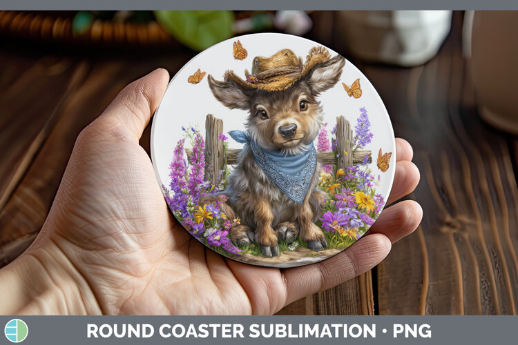 GorgeousWoodland Bandana Summer Round Coaster design.
