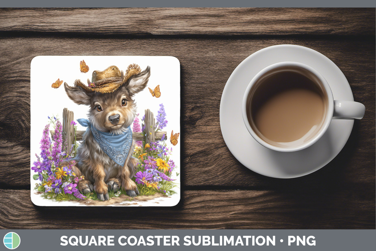 Reindeer Square Coaster Woodland Bandana Summer Sublimation