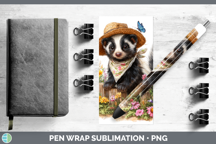 Skunk Pen Wrap Woodland Bandana Summer Sublimation Pen Desig