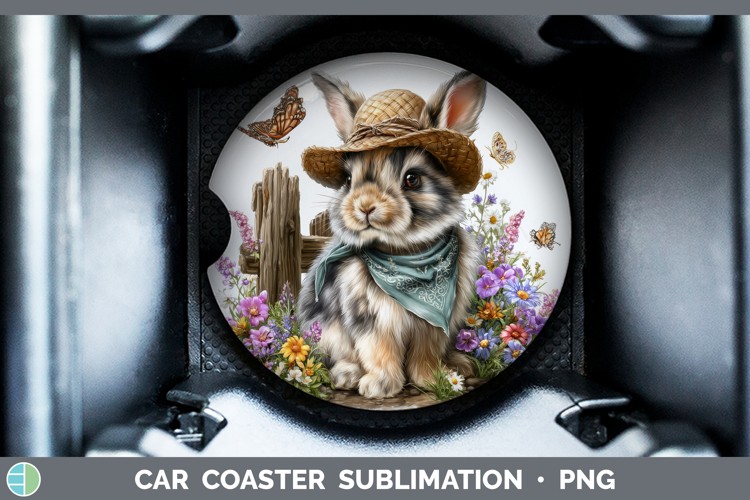 Snowshoe Hare Car Coaster Woodland Bandana Summer Sublimatio