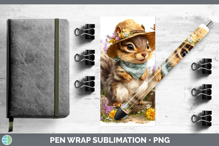 Squirrel Pen Wrap Woodland Bandana Summer Sublimation Pen De