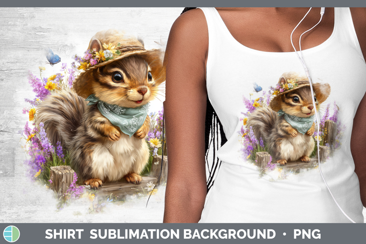 Squirrel Shirt Woodland Bandana Summer Sublimation Backgroun