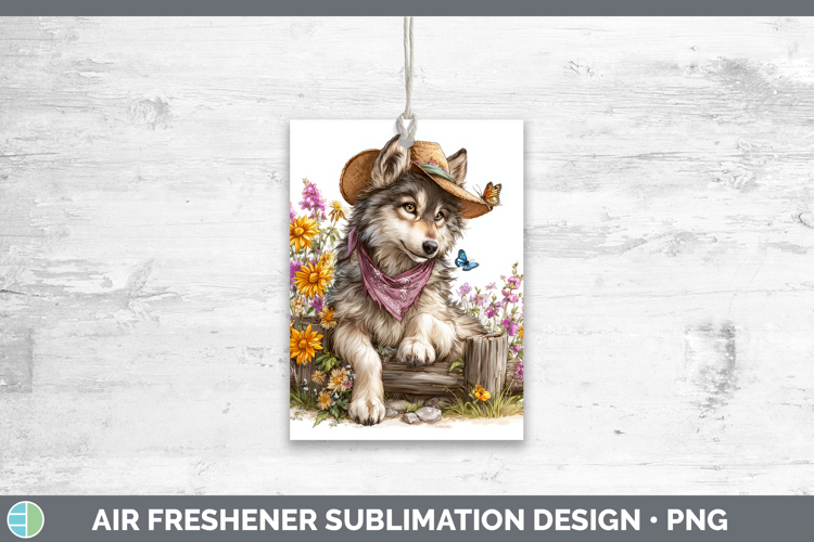 Wolf Air Freshener Woodland Bandana Summer Sublimation Car F