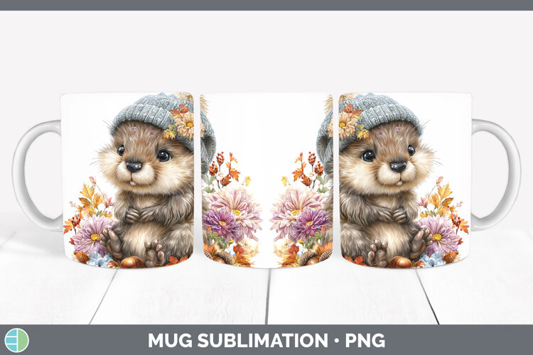 GorgeousWoodland Boho Autumn Mug Wrap design.