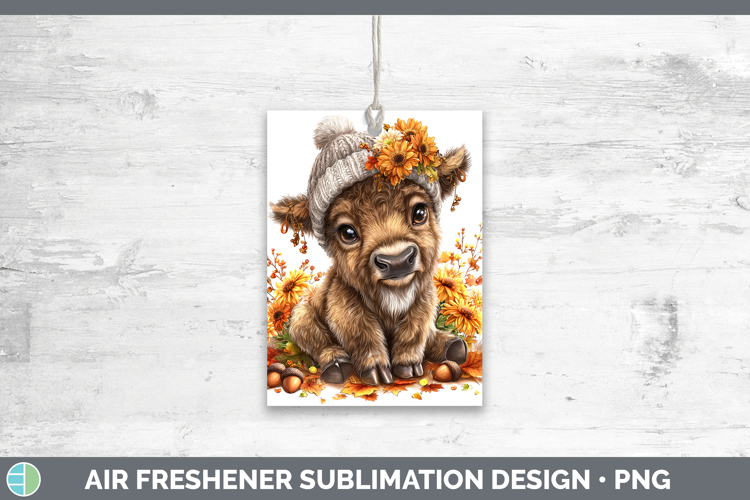 Woodland Boho Autumn Bison Air Freshener Sublimation Car Fre