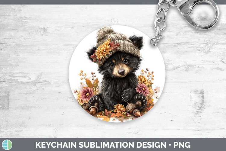 GorgeousWoodland Boho Autumn Keychain design.