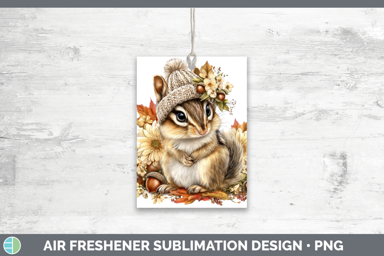 Woodland Boho Autumn Chipmunk Air Freshener Sublimation Car