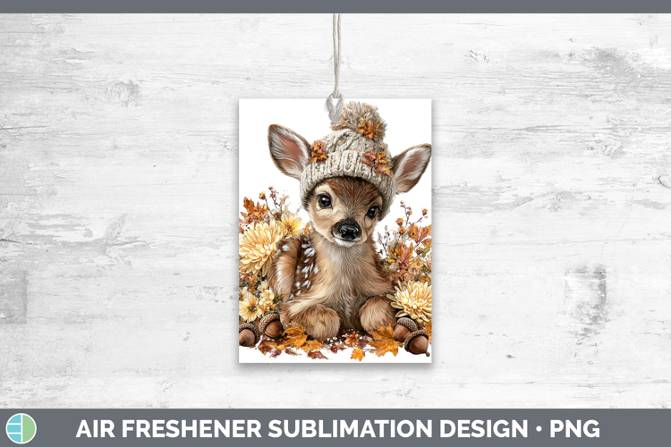 Woodland Boho Autumn Deer Air Freshener Sublimation Car Fres