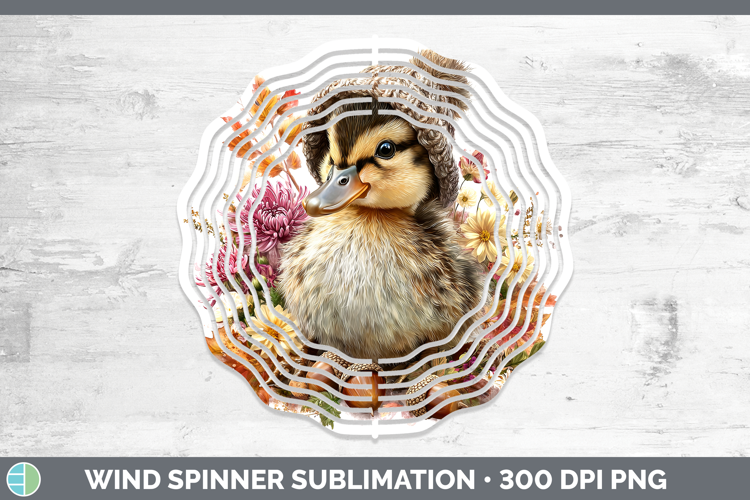 Woodland Boho Autumn Duck Wind Spinner Sublimation Spinner D