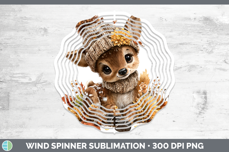 Woodland Boho Autumn Elk Wind Spinner Sublimation Spinner De