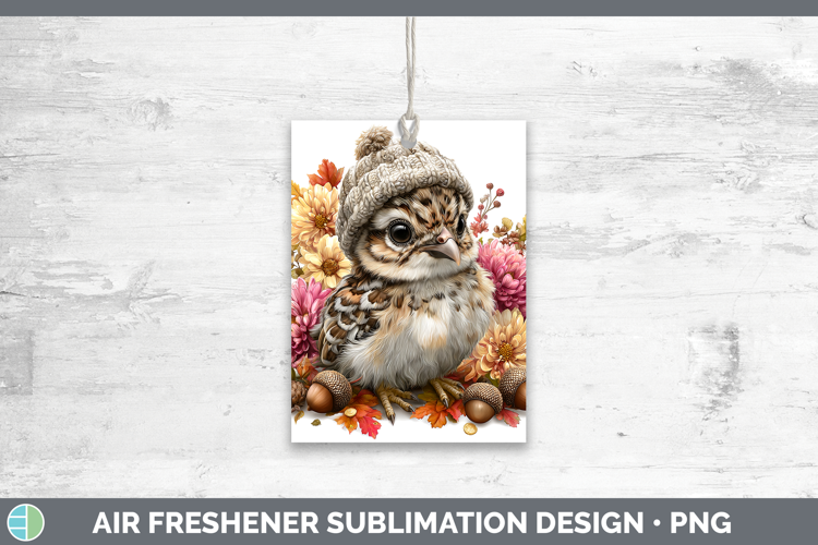 Woodland Boho Autumn Grouse Air Freshener Sublimation Car Fr