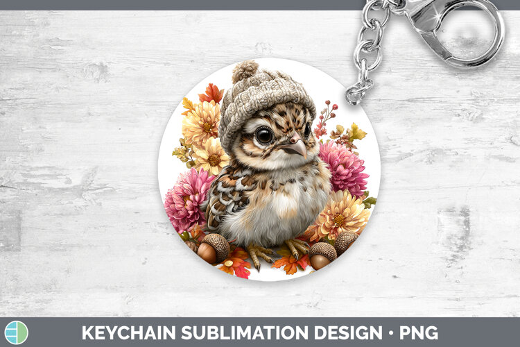 GorgeousWoodland Boho Autumn Keychain design.