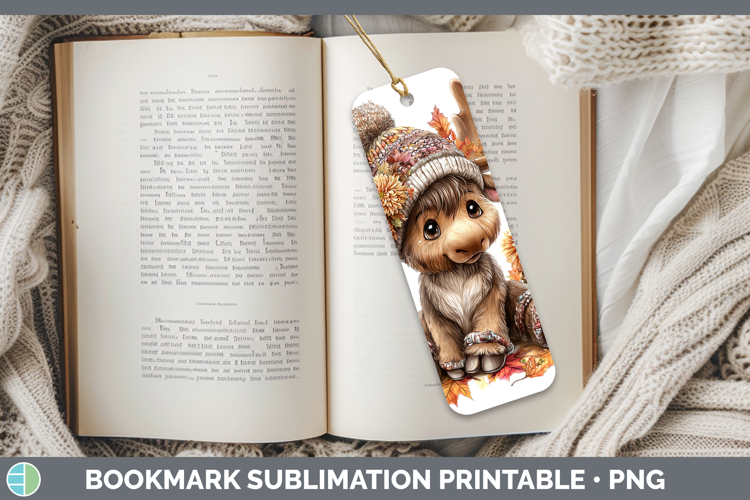 Woodland Boho Autumn Moose Bookmark Sublimation Printable De