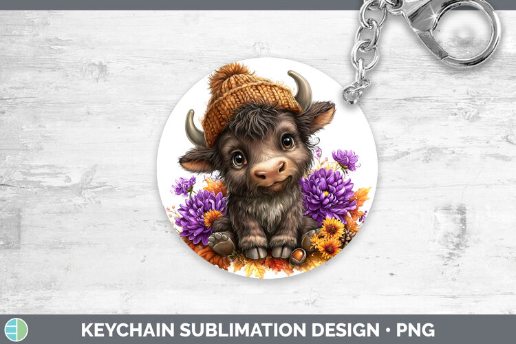 GorgeousWoodland Boho Autumn Keychain design.