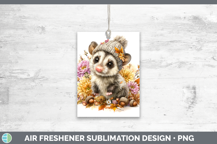 Woodland Boho Autumn Opossum Air Freshener Sublimation Car F