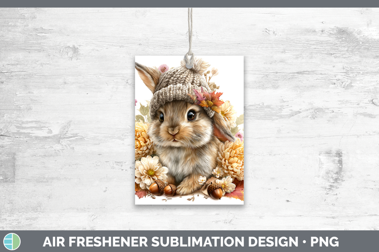 Woodland Boho Autumn Snowshoe Hare Air Freshener Sublimation