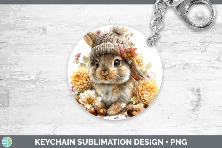 GorgeousWoodland Boho Autumn Keychain design.