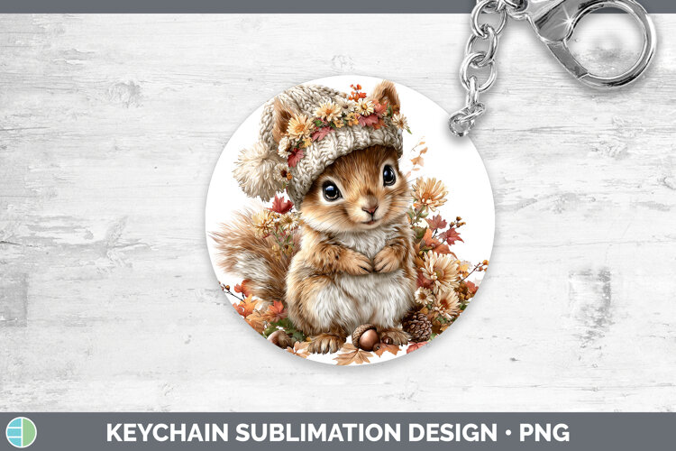 GorgeousWoodland Boho Autumn Keychain design.