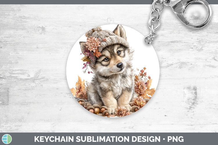 GorgeousWoodland Boho Autumn Keychain design.