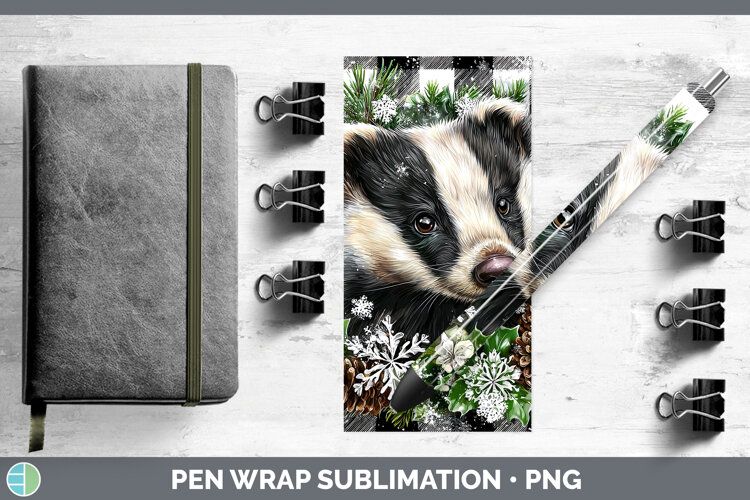GorgeousWoodland Checker Christmas Pen Wrap design.