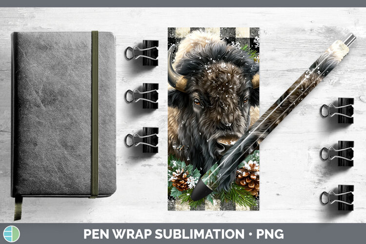 GorgeousWoodland Checker Christmas Pen Wrap design.