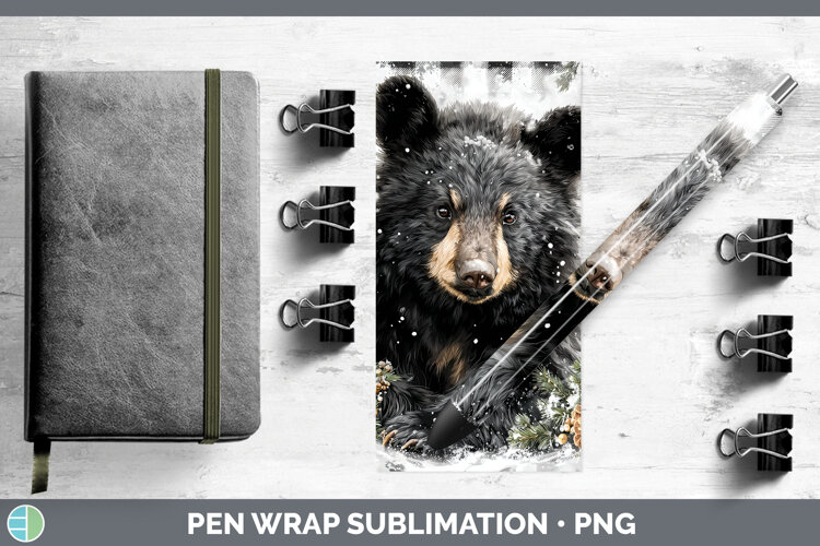 GorgeousWoodland Checker Christmas Pen Wrap design.