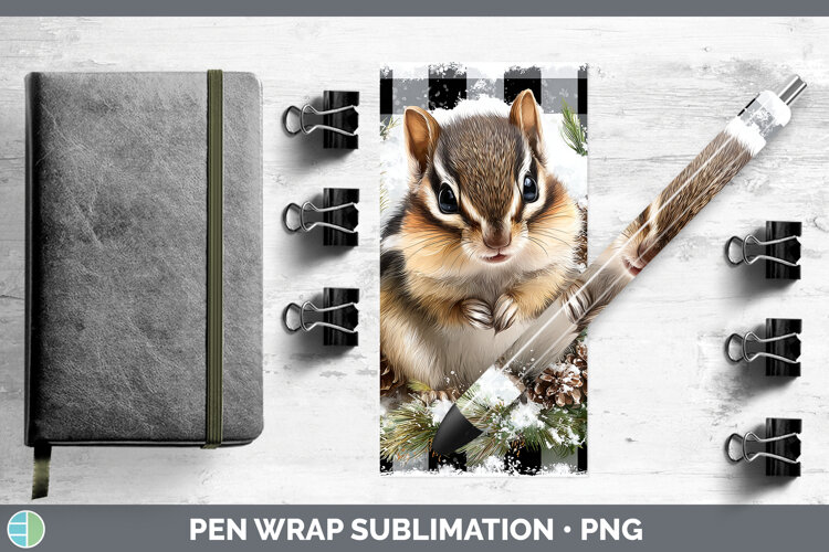 GorgeousWoodland Checker Christmas Pen Wrap design.
