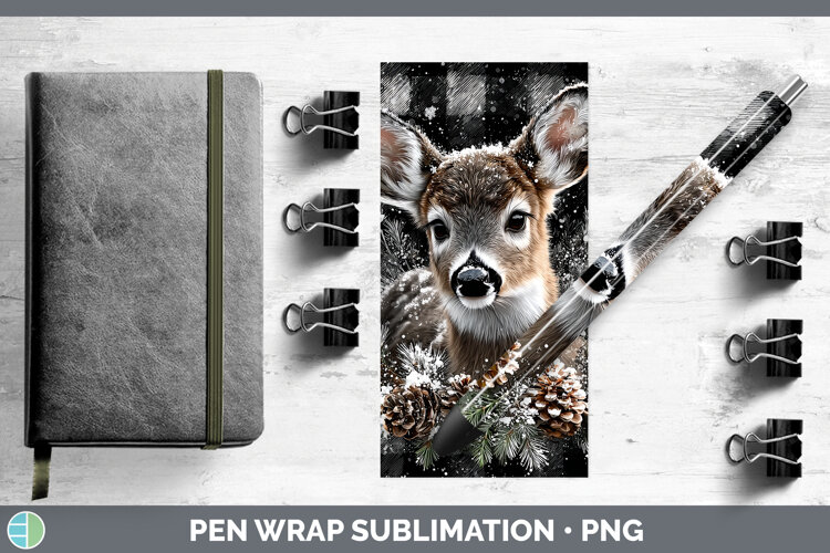 GorgeousWoodland Checker Christmas Pen Wrap design.