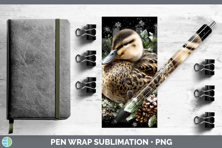 GorgeousWoodland Checker Christmas Pen Wrap design.