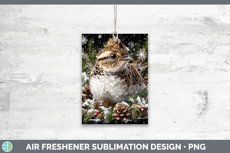 Grouse Woodland Checker Christmas Air Freshener Sublimation