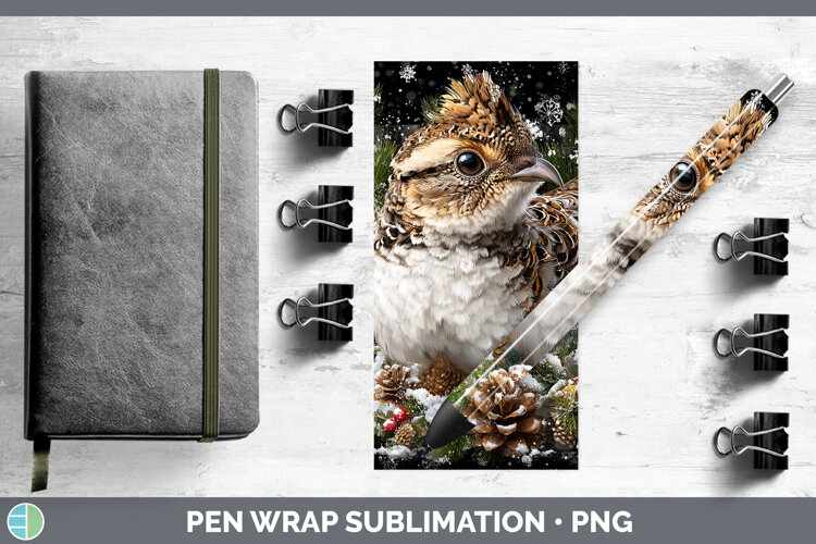 GorgeousWoodland Checker Christmas Pen Wrap design.